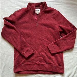 Old Navy Men's Red Quarter-Zip Sweater
